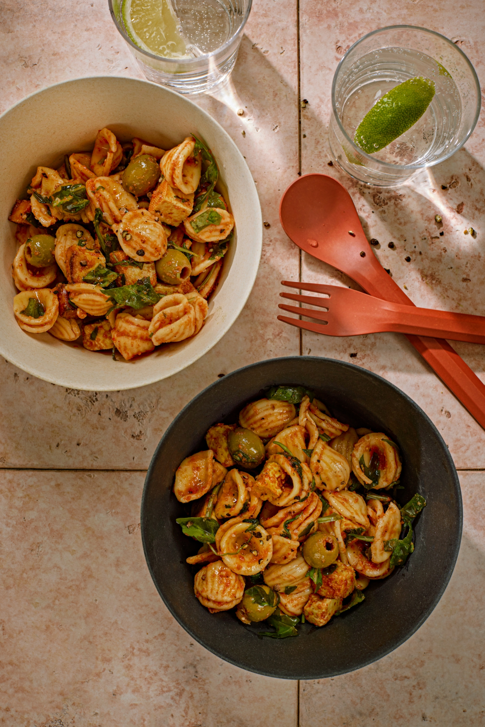 Orecchiette and rocket salad